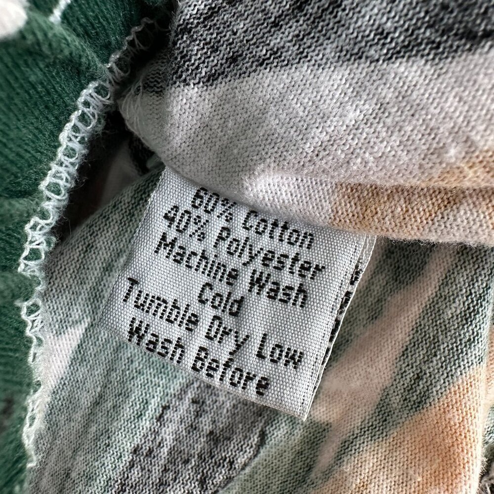 Vintage Zubaz Adult XS Pants Green Yellow White Black Zebra Camo Pattern - Picture 8 of 9